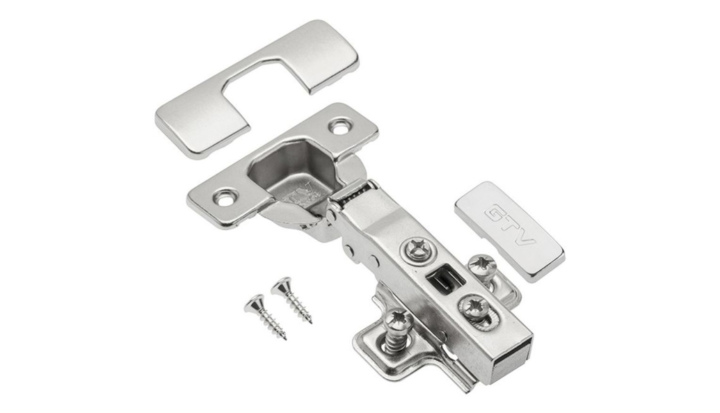 Петля с доводчиком накладная, 102гр, без рег.эксц., планка, евровинт, H=0, ClipOn, PRESTIGE GTV