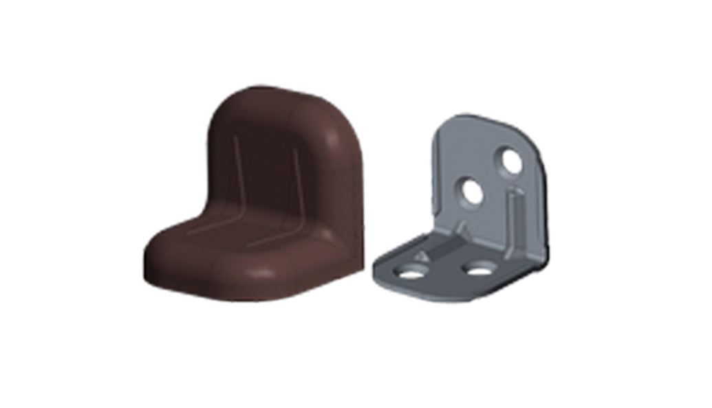 Уголок металлический с крышкой 25х25 венге, 500 шт. MF