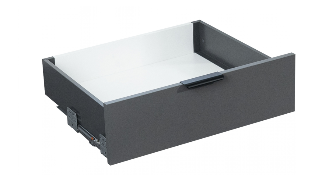 Комплект ящика 116х450 Soft-Close, графит, полн. выдвиж., Slimbox Evolution AKS