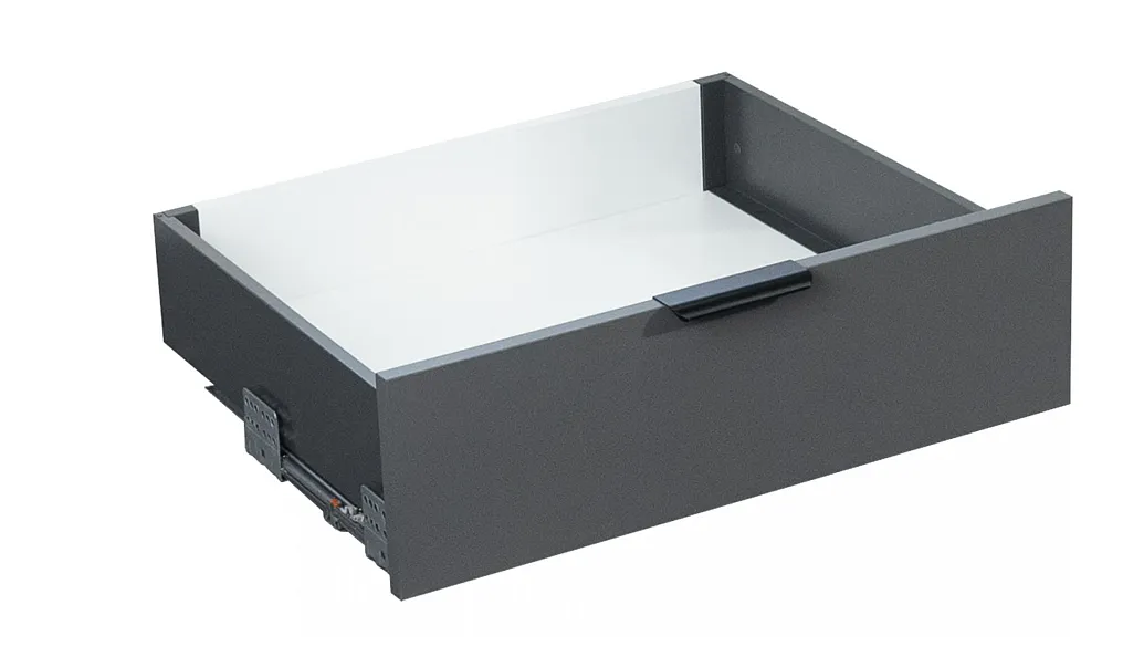 Комплект ящика 116х450 Soft-Close, графит, полн. выдвиж., Slimbox Evolution AKS